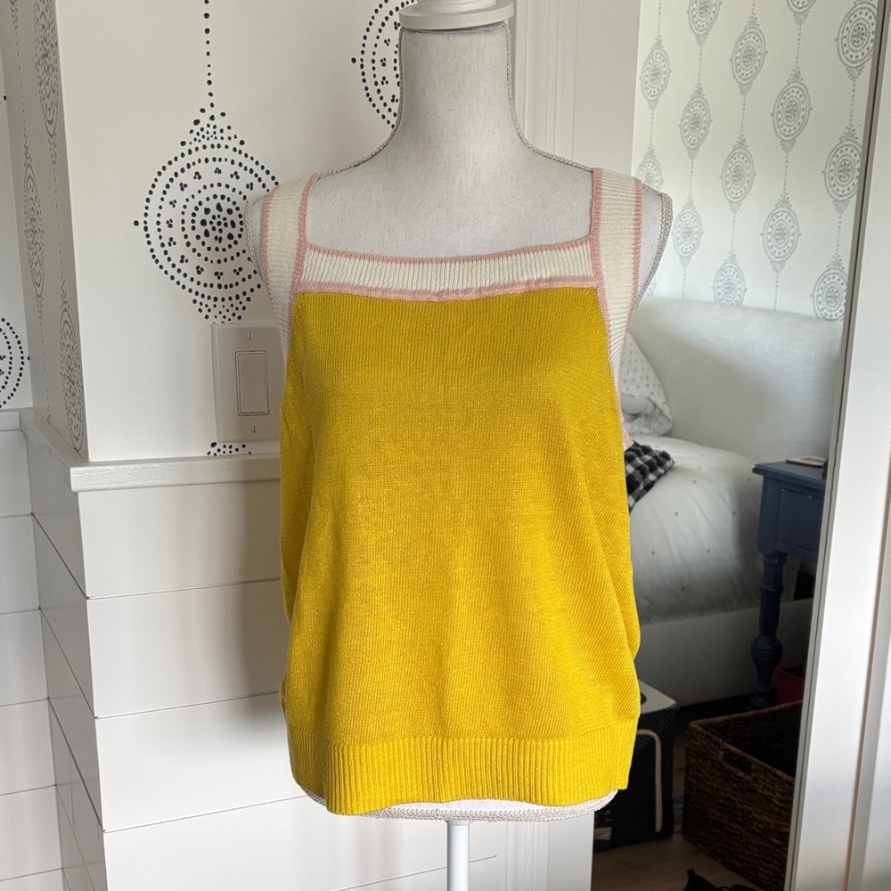 Boden Yellow and Pink Camisole Top